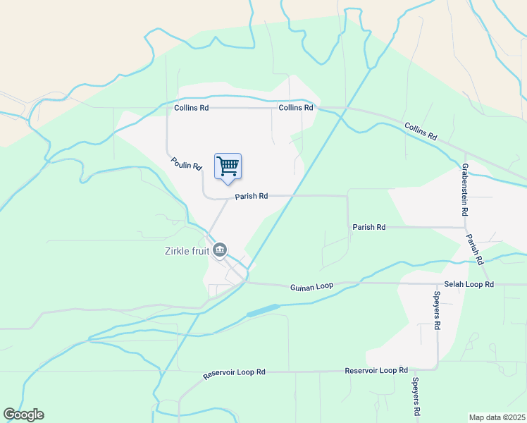 map of restaurants, bars, coffee shops, grocery stores, and more near 850 Parish Rd in Selah