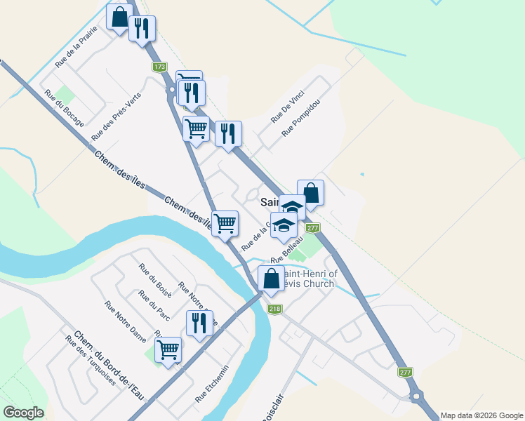 map of restaurants, bars, coffee shops, grocery stores, and more near 4 Rue O'Connor in Saint-Henri
