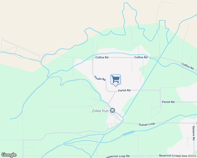 map of restaurants, bars, coffee shops, grocery stores, and more near 281 Poulin Road in Selah