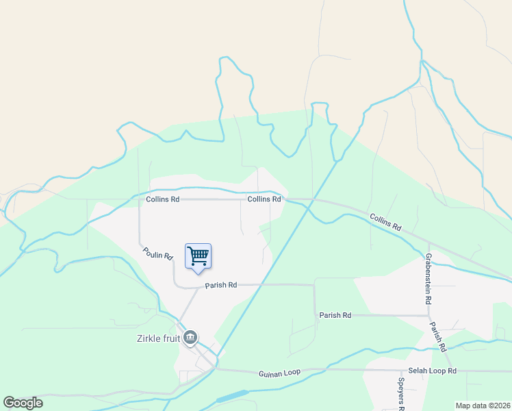 map of restaurants, bars, coffee shops, grocery stores, and more near 1140 Collins Rd in Selah