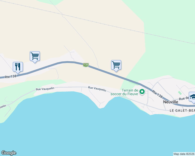 map of restaurants, bars, coffee shops, grocery stores, and more near 995 Route 138 in Neuville