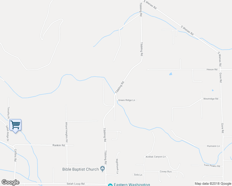 map of restaurants, bars, coffee shops, grocery stores, and more near 629 Tibbling Road in Selah