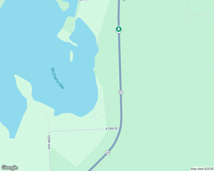 map of restaurants, bars, coffee shops, grocery stores, and more near 47355 Minnesota 65 in McGregor