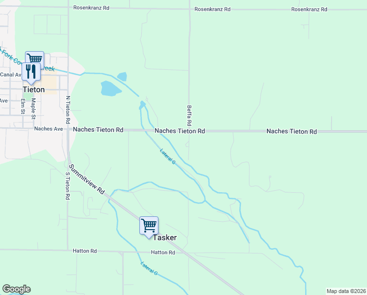 map of restaurants, bars, coffee shops, grocery stores, and more near 3400 Naches Tieton Rd in Tieton