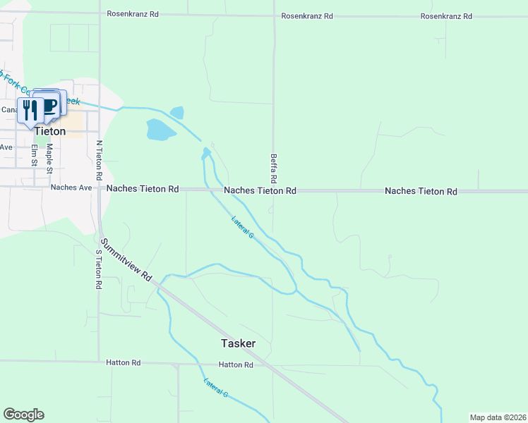 map of restaurants, bars, coffee shops, grocery stores, and more near 3400 Naches Tieton Rd in Tieton