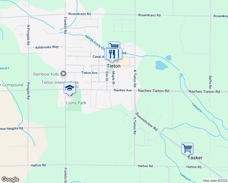 map of restaurants, bars, coffee shops, grocery stores, and more near in Tieton