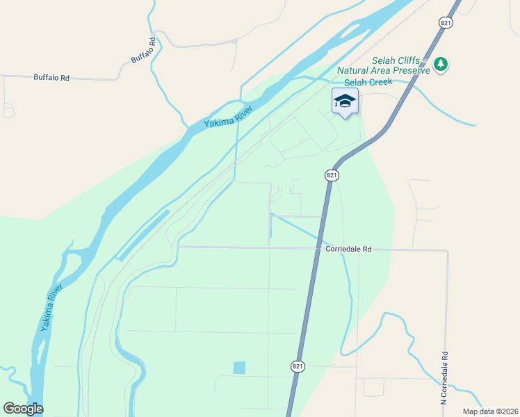 map of restaurants, bars, coffee shops, grocery stores, and more near 1850 Washington 821 in Yakima