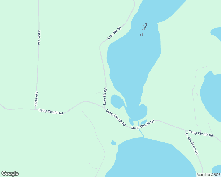 map of restaurants, bars, coffee shops, grocery stores, and more near 51114 Lake Six Road in Frazee