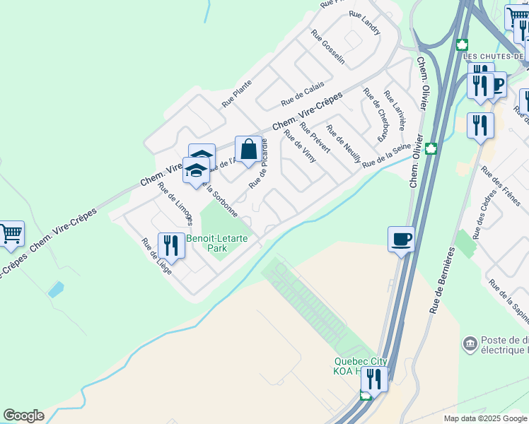 map of restaurants, bars, coffee shops, grocery stores, and more near 140 Rue de Bray in Saint-Nicolas