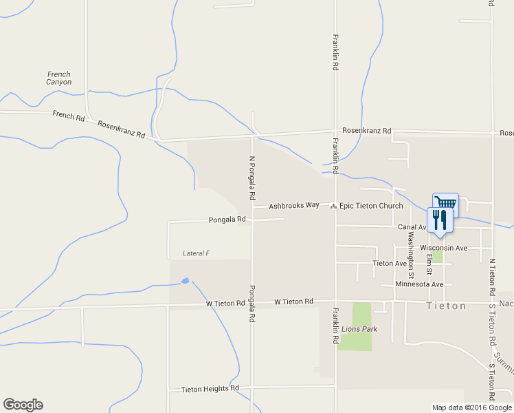 map of restaurants, bars, coffee shops, grocery stores, and more near 1498 Ashbrooks Way in Tieton