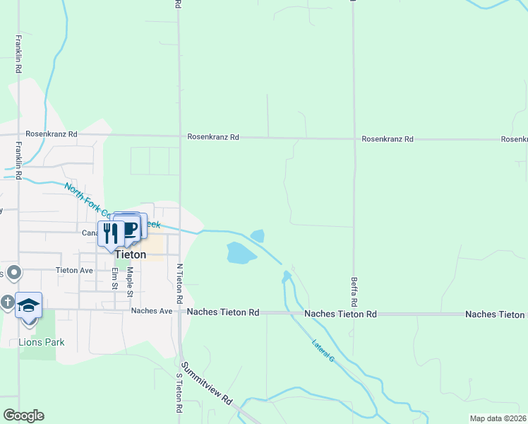 map of restaurants, bars, coffee shops, grocery stores, and more near in Tieton