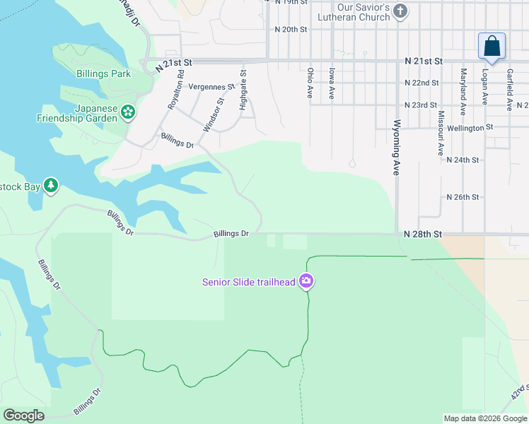map of restaurants, bars, coffee shops, grocery stores, and more near 103 Billings Drive in Superior