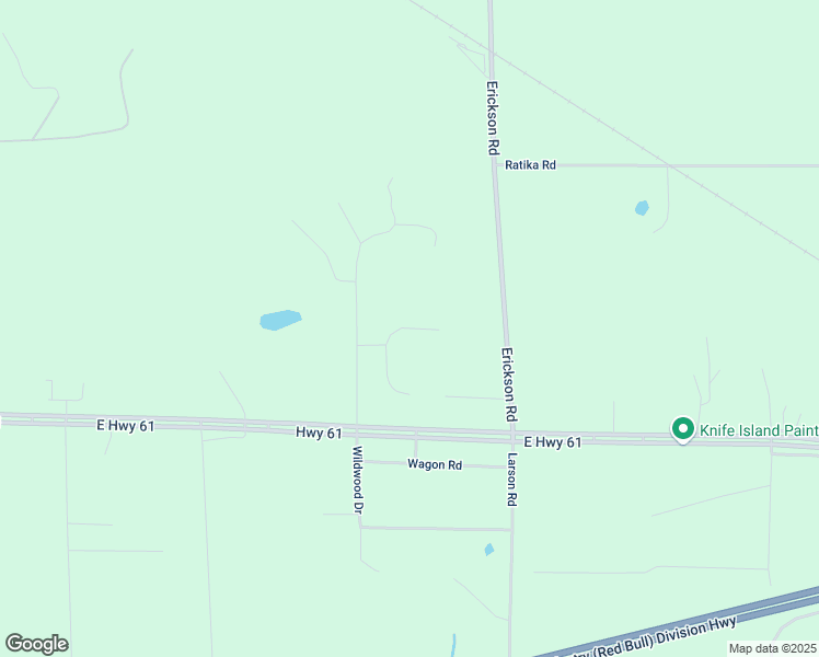 map of restaurants, bars, coffee shops, grocery stores, and more near 21 Mikaela Lane in Esko