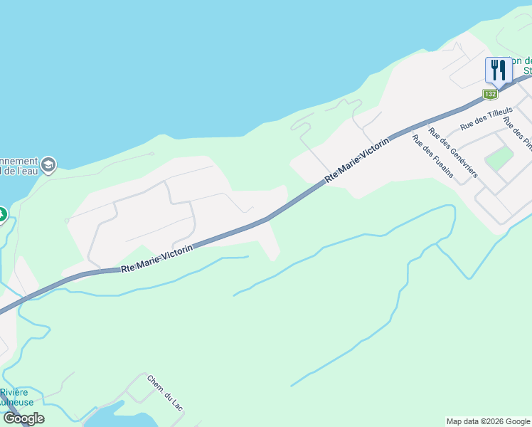 map of restaurants, bars, coffee shops, grocery stores, and more near 1036 Route Marie-Victorin in Saint-Nicolas