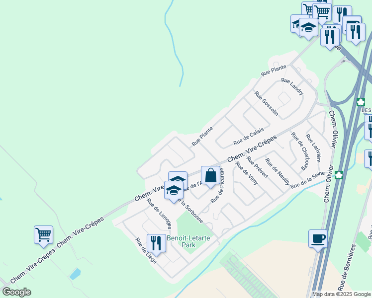 map of restaurants, bars, coffee shops, grocery stores, and more near 1045 Rue de Grenoble in Saint-Nicolas