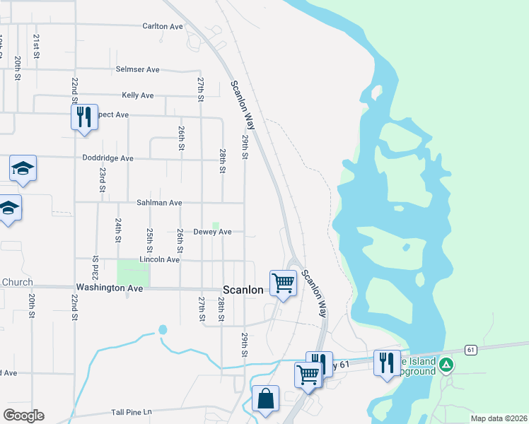 map of restaurants, bars, coffee shops, grocery stores, and more near 804 29th Street in Cloquet