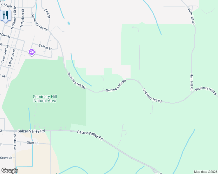 map of restaurants, bars, coffee shops, grocery stores, and more near 1508 Seminary Hill Road in Centralia