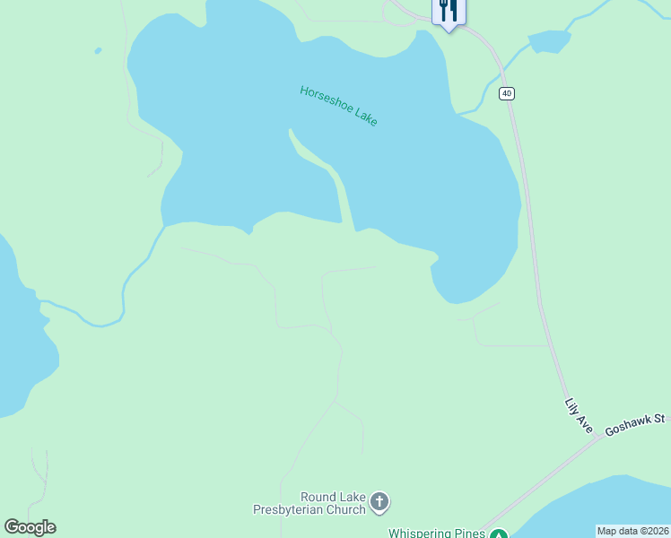 map of restaurants, bars, coffee shops, grocery stores, and more near 16804 481st Lane in McGregor