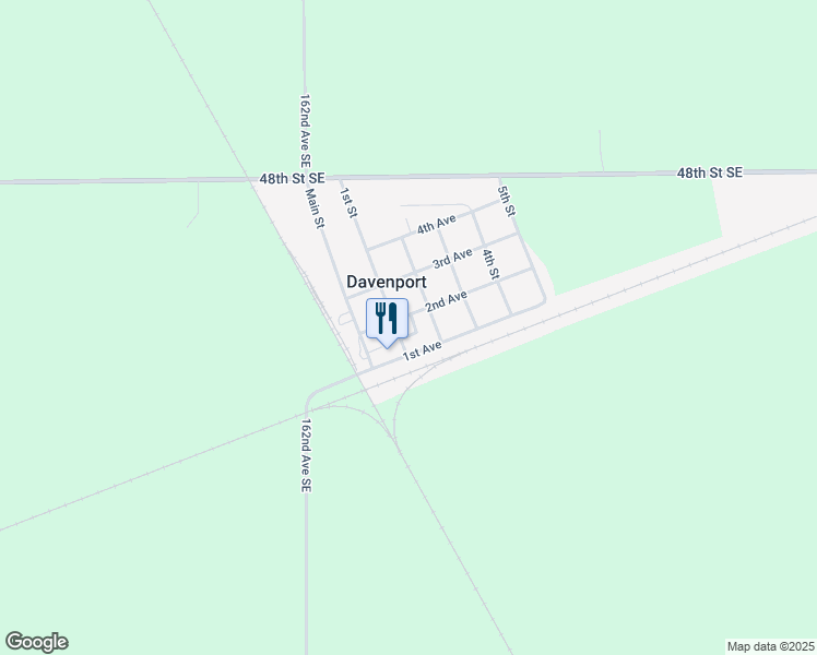 map of restaurants, bars, coffee shops, grocery stores, and more near 180 1st Street in Davenport