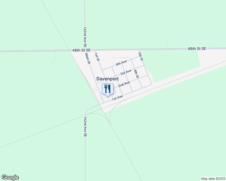 map of restaurants, bars, coffee shops, grocery stores, and more near 180 1st Street in Davenport