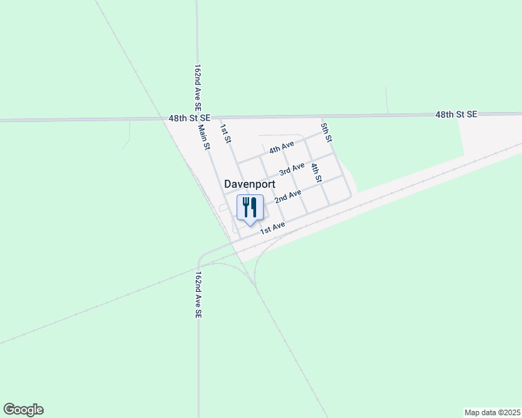 map of restaurants, bars, coffee shops, grocery stores, and more near 180 1st Street in Davenport