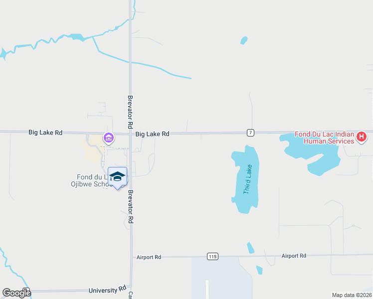 map of restaurants, bars, coffee shops, grocery stores, and more near 1684 Big Lake Road in Cloquet