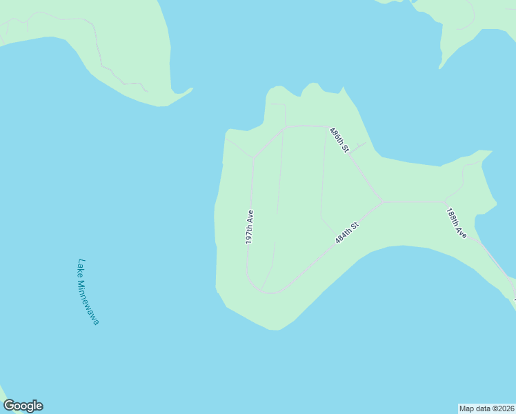 map of restaurants, bars, coffee shops, grocery stores, and more near 48458 197th Avenue in McGregor