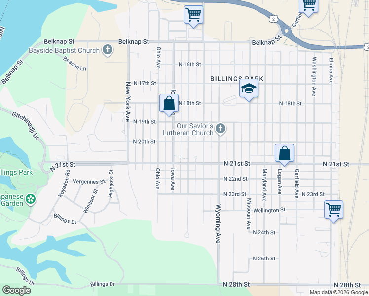 map of restaurants, bars, coffee shops, grocery stores, and more near 2009 Lackawanna Avenue in Superior