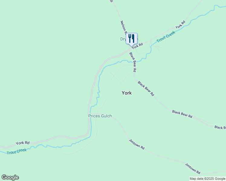 map of restaurants, bars, coffee shops, grocery stores, and more near 7449 York Road in Helena