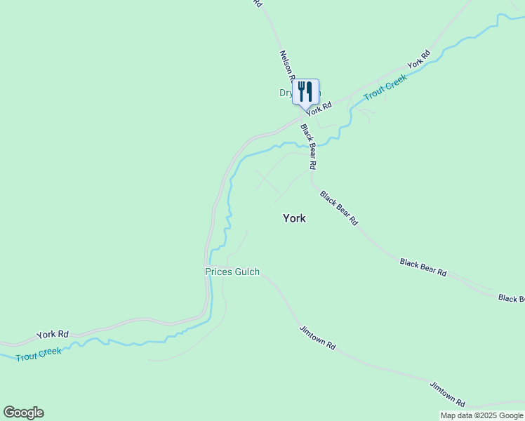 map of restaurants, bars, coffee shops, grocery stores, and more near 7449 York Road in Helena