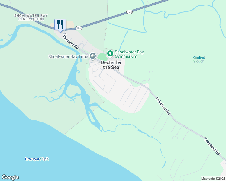 map of restaurants, bars, coffee shops, grocery stores, and more near 4270 Dexter Drive in Tokeland