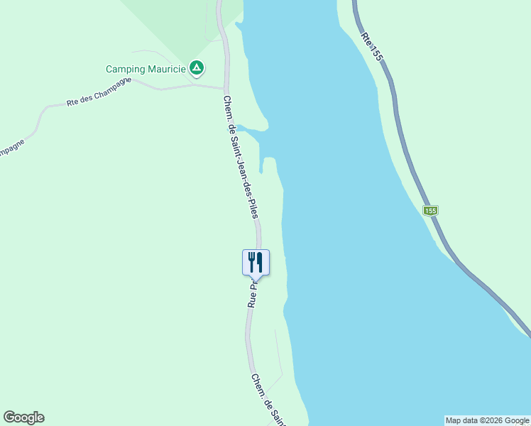 map of restaurants, bars, coffee shops, grocery stores, and more near 2610 Chemin de Saint-Jean-des-Piles in Shawinigan