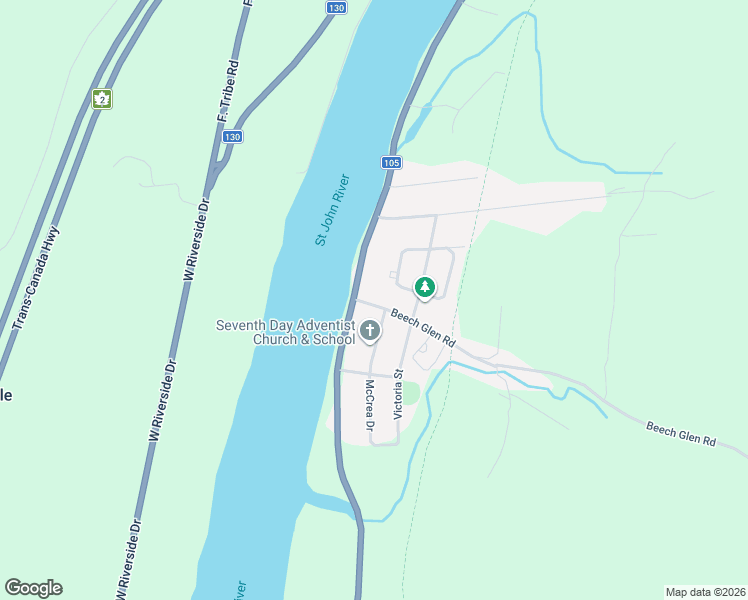 map of restaurants, bars, coffee shops, grocery stores, and more near 8 Beech Glen Road in Perth-Andover