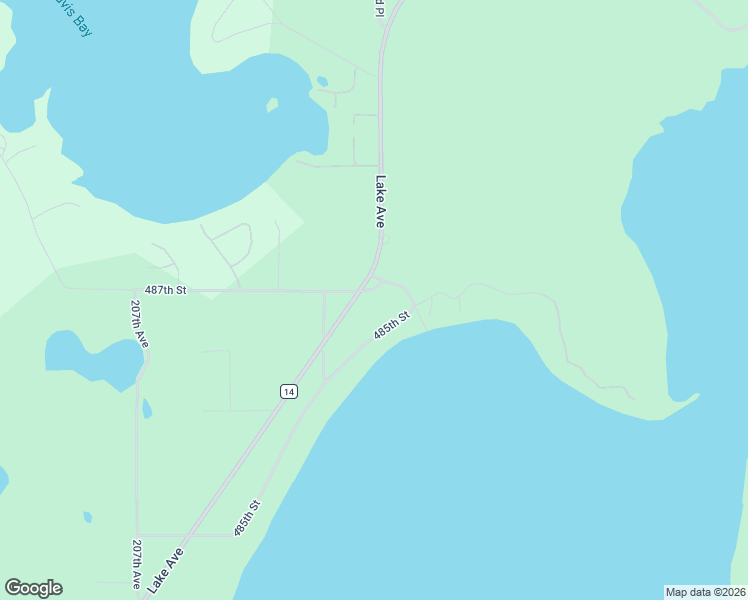 map of restaurants, bars, coffee shops, grocery stores, and more near 48680 Lake Avenue in McGregor