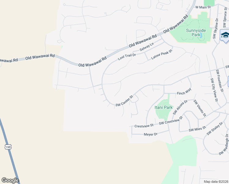map of restaurants, bars, coffee shops, grocery stores, and more near 850 Southwest Windy Point Court in Pullman