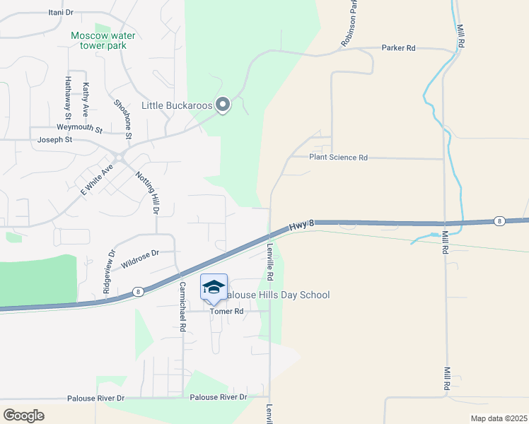 map of restaurants, bars, coffee shops, grocery stores, and more near 1007 Plant Science Road in Moscow