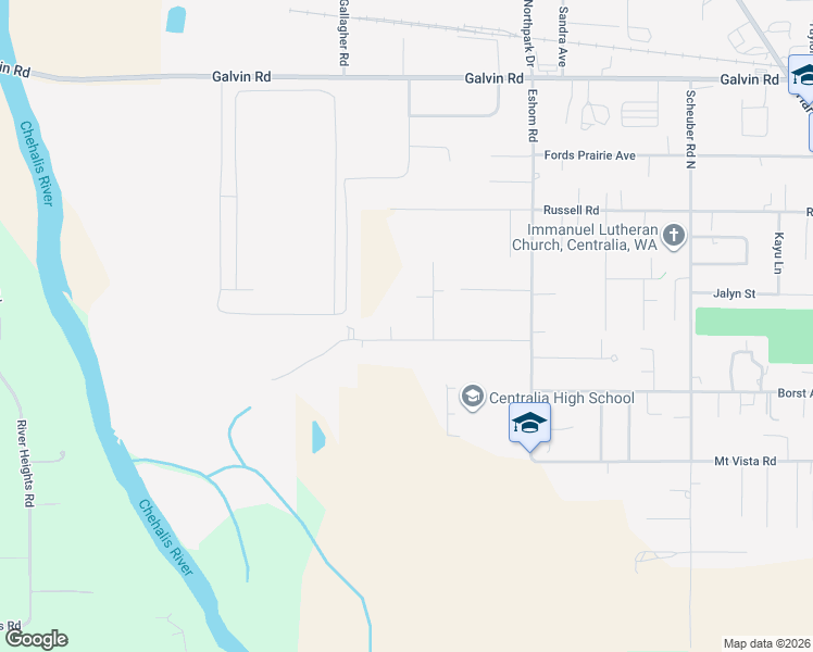 map of restaurants, bars, coffee shops, grocery stores, and more near 3804 Karla Road in Centralia