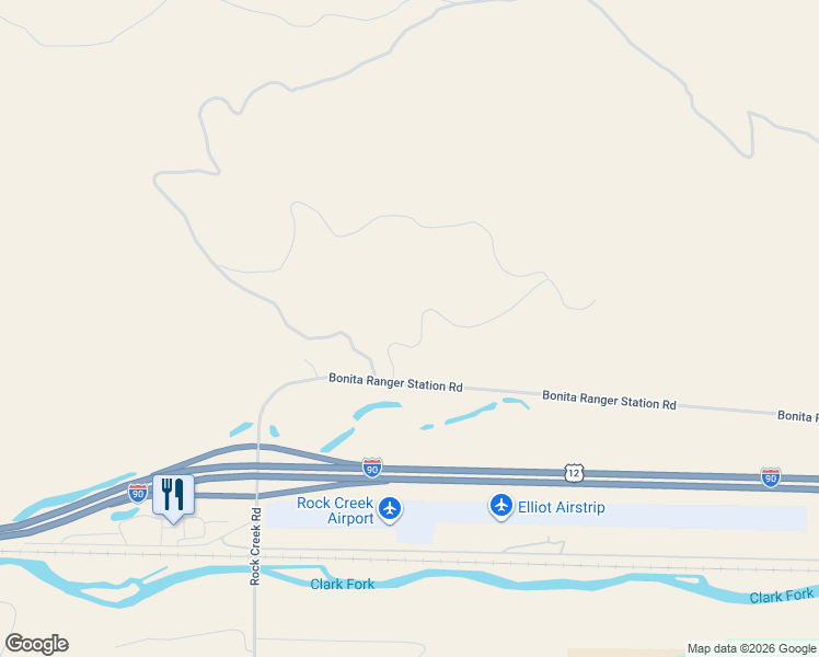 map of restaurants, bars, coffee shops, grocery stores, and more near 23970 Bonita Ranger Station Road in Clinton