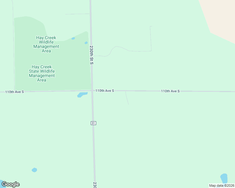 map of restaurants, bars, coffee shops, grocery stores, and more near 23153 110th Avenue South in Hawley