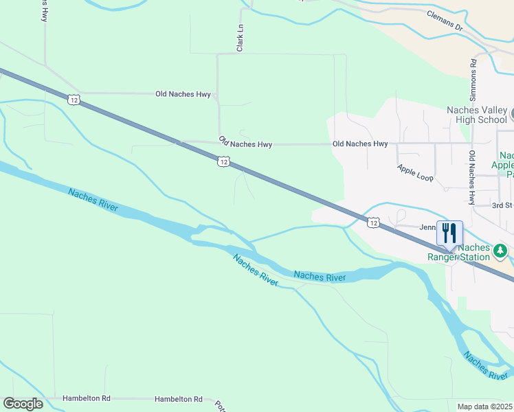 map of restaurants, bars, coffee shops, grocery stores, and more near 15930 U.S. 12 in Naches