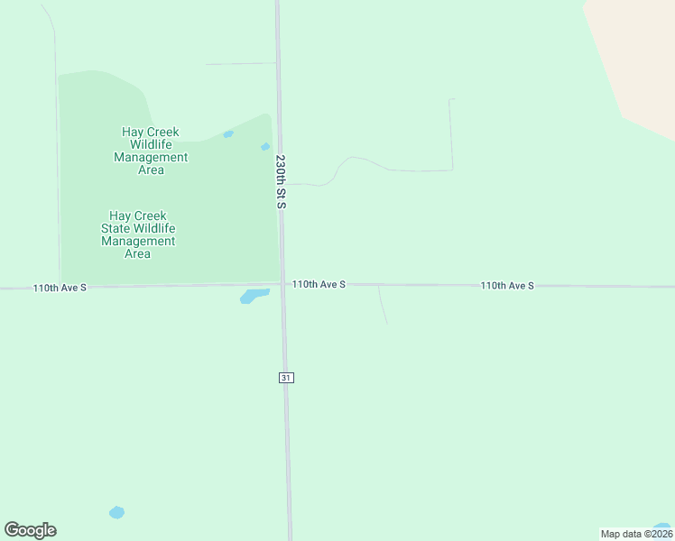 map of restaurants, bars, coffee shops, grocery stores, and more near 23153 110th Avenue South in Hawley