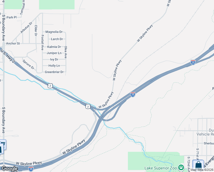 map of restaurants, bars, coffee shops, grocery stores, and more near 8225 West Skyline Parkway in Duluth