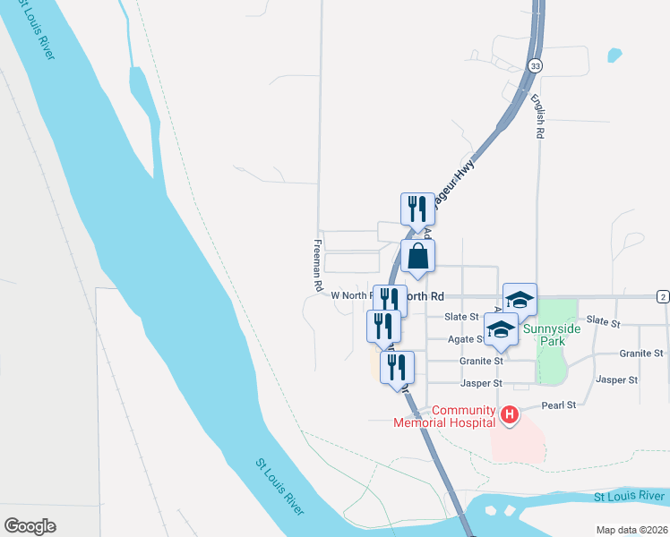 map of restaurants, bars, coffee shops, grocery stores, and more near in Cloquet