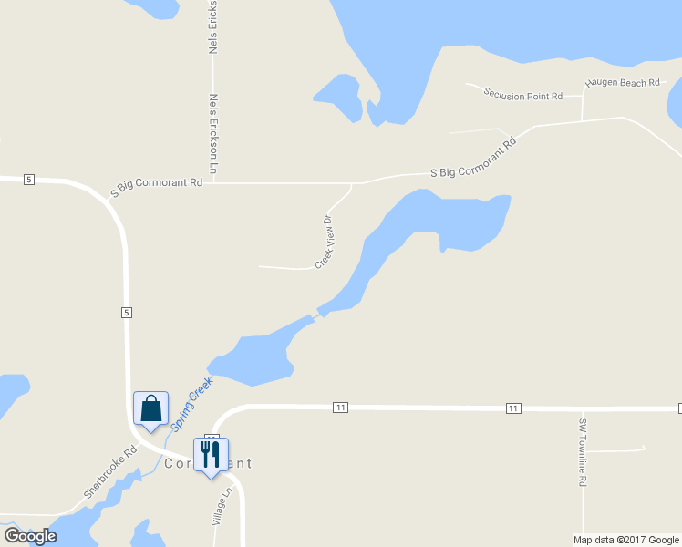 map of restaurants, bars, coffee shops, grocery stores, and more near 11359 Creek View Drive in Pelican Rapids
