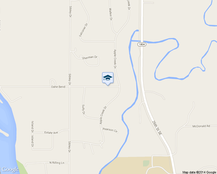map of restaurants, bars, coffee shops, grocery stores, and more near 2598 Oahe Bend in Bismarck