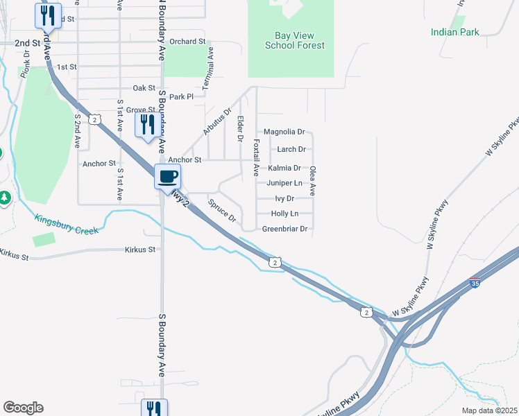 map of restaurants, bars, coffee shops, grocery stores, and more near 3 Holly Lane in Duluth