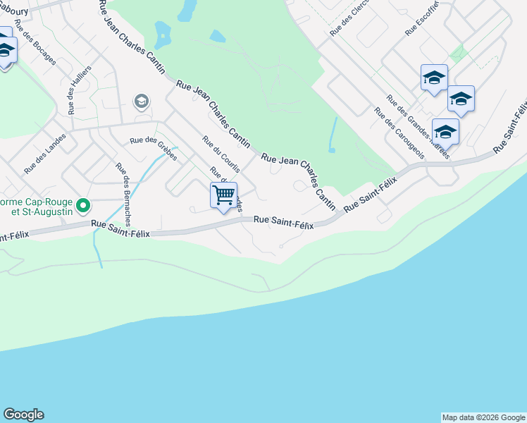 map of restaurants, bars, coffee shops, grocery stores, and more near 4728 Rue Saint-Félix in Saint-Augustin-de-Desmaures