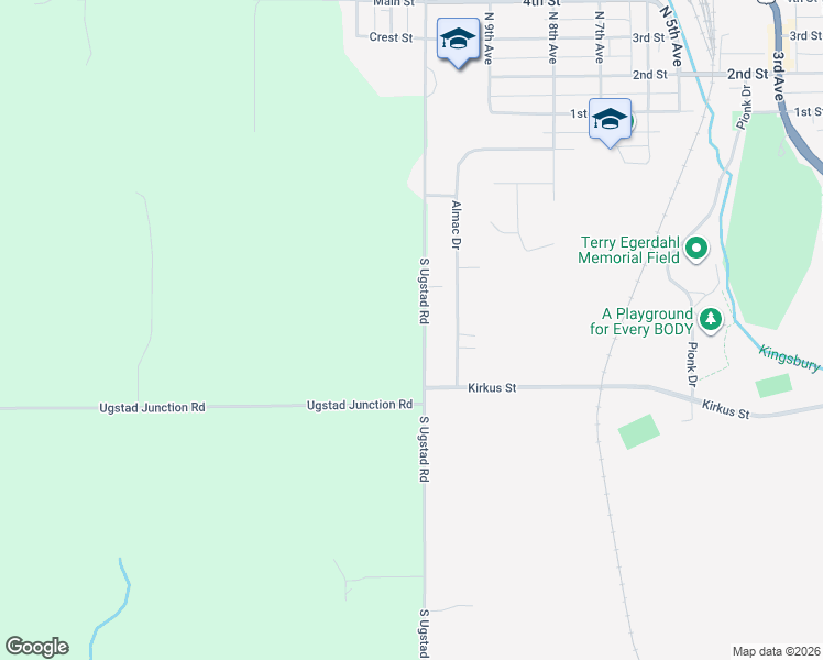 map of restaurants, bars, coffee shops, grocery stores, and more near 314 South Ugstad Road in Proctor