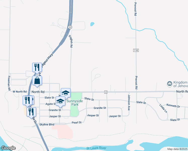 map of restaurants, bars, coffee shops, grocery stores, and more near 701 Horizon Circle in Cloquet