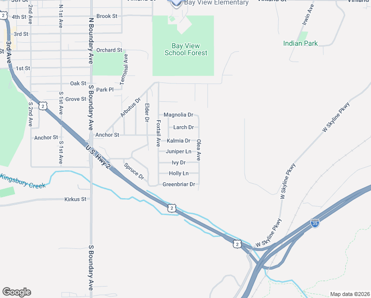 map of restaurants, bars, coffee shops, grocery stores, and more near 34 Kalmia Drive in Duluth